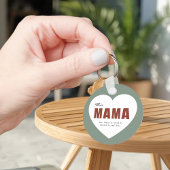 Porte-clés Modern Personalized Mama Heart Keychain