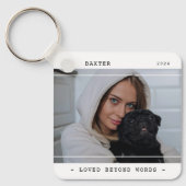 Porte-clés Modern Pet Memorial 2 Photo & Citation (Recto)