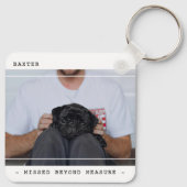 Porte-clés Modern Pet Memorial 2 Photo & Citation (Dos)