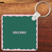 Porte-clés Modern Pickleball & Prosecco Bachelorette Weekend (Verso)