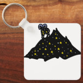 Porte-clés Modern Ram Zodiac Keychain – Sleek Aries  (Recto)
