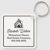 Porte-clés Modern Real Estate Company Customized Realtor (Dos)