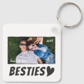 Porte-clés Modern Simple Comic Bestie Best Friends BFF Photo (Dos)