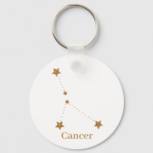 Porte-clés Modern Zodiac Sign Gold Cancer | Element Water (Recto)