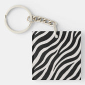 Porte-clés moderne à motif zèbre Accessoire élégan (Devant)