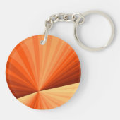 Porte-clés Moderne Abstrait Orange Rouge Vanille Graphique Fr (Dos)