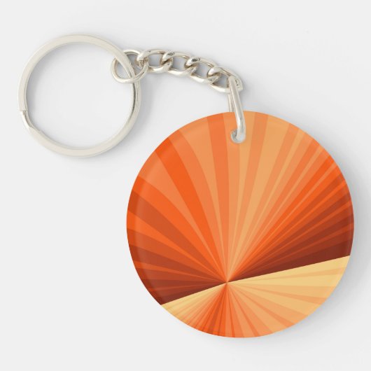 Porte-clés Moderne Abstrait Orange Rouge Vanille Graphique Fr (Devant)