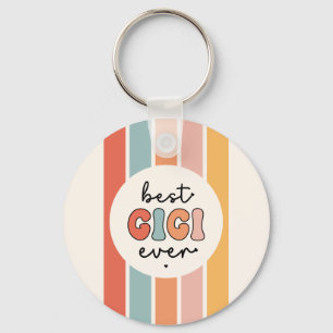 Porte-clés Moderne Best Gigi Ever Cute Retro Grand-mère