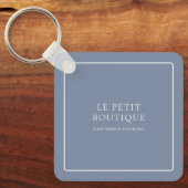 Porte-clés Moderne Bleu QR Code Entreprise Promotion (Recto)