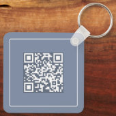 Porte-clés Moderne Bleu QR Code Entreprise Promotion (Verso)