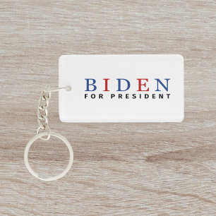 Porte-clés Moderne bleu rouge Joe Biden Président