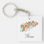 Porte-clés Moderne Boho Floral (Devant)