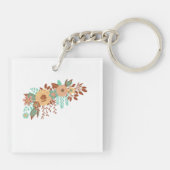 Porte-clés Moderne Boho Floral (Dos)