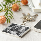 Porte-clés Moderne Chic Coeur Best Friends Besties BFF Photo (Côté)