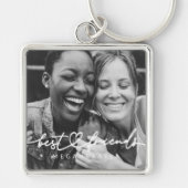 Porte-clés Moderne Chic Coeur Best Friends Besties BFF Photo (Devant)