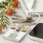 Porte-clés Moderne Chic Immobilier Marketing Code QR (Devant droit)