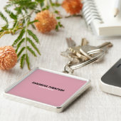 Porte-clés Moderne Chic rose, blanc et noir (Côté)