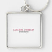 Porte-clés Moderne Chic rose, blanc et noir (Devant)