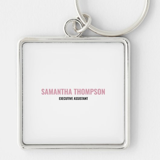 Porte-clés Moderne Chic rose, blanc et noir (Devant)