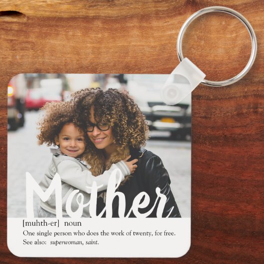 Porte-clés Moderne | Définition De Photo Mère (Verso)