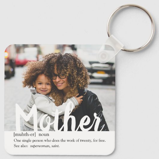 Porte-clés Moderne | Définition De Photo Mère (Dos)