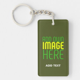 PORTE-CLÉS MODERNE ÉDITABLE ARMÉE VERT IMAGE MODÈLE TEXTE