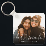 Porte-clés Moderne Élégant Script Coeur Bestfriends BFF Photo<br><div class="desc">Offrez à vos meilleurs amis quelque chose de mémorable, unique et beau comme ce porte - clé photo keepsaké avec un script élégant moderne en lettres de "bestfriends" avec un petit coeur mignon au centre. Un cadeau customisé chic et design pour les BFF. (Photo de placement d'Omar Lopez sur Unsplash....</div>