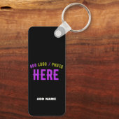 PORTE-CLÉS MODERNE ET MODERNE PERSONNALISABLE NOIR VÉRIFIÉ (Verso)