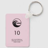 Porte-clés moderne étiquette de salle d'affaires d (Verso)