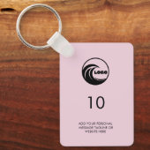 Porte-clés moderne étiquette de salle d'affaires d (Recto)