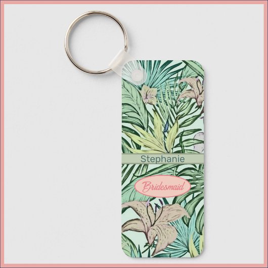 Porte-clés Moderne Floral Bridesmaid Porte - clé