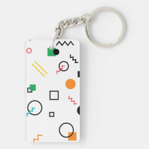 Porte-clés Moderne, ludique, cool, tendance, Memphis géométri