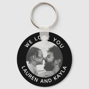 Porte-clés Moderne Minimal Simple Message Photo Père Cool