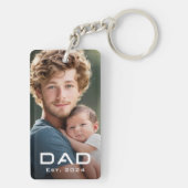 Porte-clés Moderne papa est année fête des pères nouvelle pho (Dos)