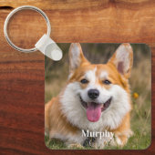 Porte-clés Moderne Personnalisé 2 Photo Animaux de compagnie  (Recto)