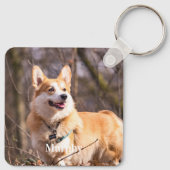 Porte-clés Moderne Personnalisé 2 Photo Animaux de compagnie  (Dos)