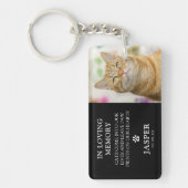 Porte-clés Moderne Photo et Sympathie Citation Mémorial Perte (Devant)