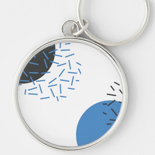 Porte-clés Moderne, simple, cool, abstrait, motif graphique (Devant)