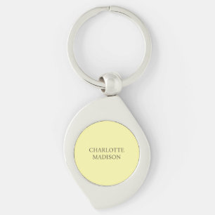 Porte-clés Moderne Simple Crème Tendance Minimaliste Nom Simp