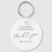 Porte-clés Moderne simple élégant chic minimaliste Mariage de (Verso)