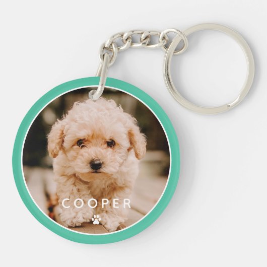 Porte-clés Moderne Simple Jouer Élégant Chic Paw Pet Photo (Dos)