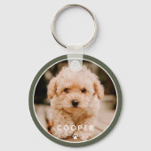 Porte-clés Moderne Simple Jouer Élégant Chic Paw Pet Photo (Recto)