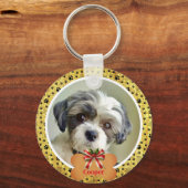 Porte-clés Moderne Simple Photo Chien - Conception Empreinte  (Verso)
