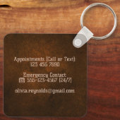 Porte-clés Moderne Stylish Vétérinaire Equin Promotion (Verso)