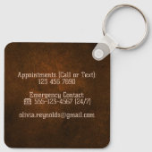 Porte-clés Moderne Stylish Vétérinaire Equin Promotion (Dos)