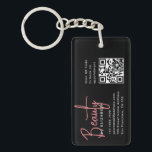 Porte-clés Moderne tendance chic beauté professionnel QR Code<br><div class="desc">Moderne tendance chic beauté professionnelle QR Code Porte - clé</div>