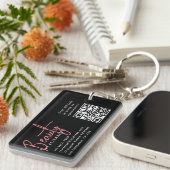 Porte-clés Moderne tendance chic beauté professionnel QR Code (Devant droit)