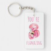 Porte-clés Moderne Vous Flamazirez Beauté Flamant rose rose (Devant)
