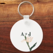 Porte-clés Modren blush pink floral (Recto)