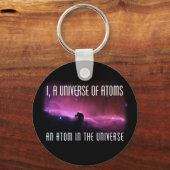 Porte-clés Moi, un univers d'atomes. Un atom dans l'univers (Recto)